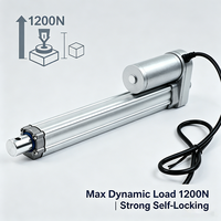 Aktuator Linear 24V YH8-522 Dikendalikan Jarak Jauh 1200N dengan Motor Brush Stroke 10-1000mm untuk Peralatan Rumah Pintar, Kapal, DC