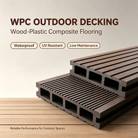 Moderne Outdoor WPC-Terrassendielen, Verbundbodenbelag, Wasserdicht, Feuerfest, Umweltfreundlich, für Pool, Balkon, Garten, Gehweg, Einfache Montage