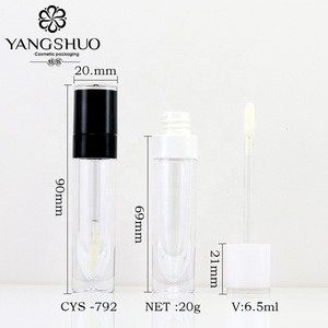 Hộp đựng son bóng tròn trong suốt mới năm 2024, tuýp son bóng tùy chỉnh logo, bán buôn, bao bì nhựa, chai rỗng - Product Image 3