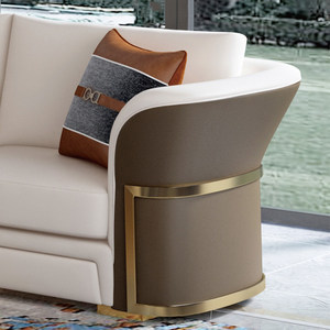 Ensemble <span class=keywords><strong>de</strong></span> canapés néo-classiques sophistiqués avec incrustations métalliques, canapé <span class=keywords><strong>de</strong></span> haute couture pour propriétés haut <span class=keywords><strong>de</strong></span> gamme et penthouse métropolitains prestigieux - Product Image 3