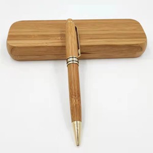 Ensemble <span class=keywords><strong>de</strong></span> stylos à roulettes en <span class=keywords><strong>bambou</strong></span>, stylo rechargeable, étui cadeau, journal, calligraphie, <span class=keywords><strong>dessin</strong></span>, écriture lisse - Product Image 3