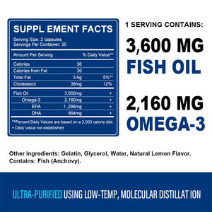 Viên nang mềm dầu cá Omega-3 hỗ trợ tim mạch cho não và hệ thần kinh và bảo vệ mắt - Product Image 5