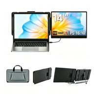 Écran externe pour ordinateur portable 14 pouces FHD 1080P IPS, moniteur portable Plug & Play pour ordinateurs portables de 14 à 17 pouces, compatible Mac, Windows, Chrome, Android