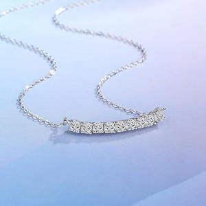 Collar de Joyería de Moda, Collar con Colgante, Collar de Joyería Fina, Joyería de Plata 925 para Mujer, Plata de Ley 925 con Moissanita - Product Image 2