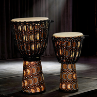 High Quality African Drum Set with Chrome Stand, Professional Percussion Instrument for Latin, Salsa, Jazz Music