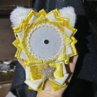 Penyangga Lencana Telinga Kucing Lucu Gaya Jepang, Cocok untuk 58-65 Mm, Aksesori Tas Anime Ita Buatan Tangan, Baki Pajangan Kancing