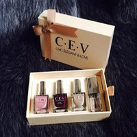 Boîtes grises personnalisées pour l'emballage du vernis à ongles, coffret cadeau