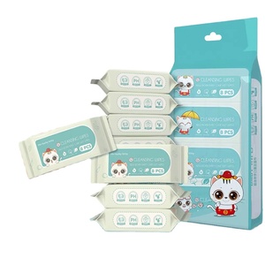 OEM/ODM Lingettes de toilette de poche douces et non parfumées (lot de 64) Mini lingettes nettoyantes portables non tissées pour bébé et adulte - Product Image 1