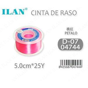 ริบบิ้นซาตินอิลัน 5.0 ซม. 25Y สีชมพูกลีบดอก D-07 - Product Image 3