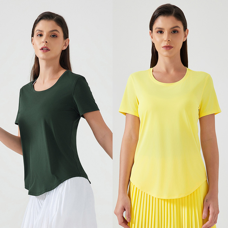 Running T-Shirts Tops Private Label Athletic Apparel for Women T-Shirts Gym Outfit Women Activewear Breathable Yoga T-Shirts