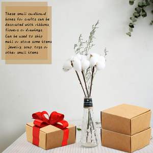 Boîtes en papier personnalisées, boîtes cadeaux brunes, petites boîtes en carton, boîtes pour <span class=keywords><strong>bijoux</strong></span>, savons faits <span class=keywords><strong>maison</strong></span>, boîtes d'expédition pour petites entreprises, artisanat - Product Image 3