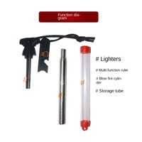 Ensemble de bâtons allume-feu multifonctionnels avec règle et chalumeau pour la cuisson en plein air et le camping, disponible en gros