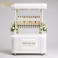 Kiosque de parfum mobile interactif blanc pour décoration, bar à parfums pop-up pour mariage