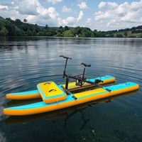 Vélo aquatique gonflable pour jeux en plein air, bateau à pédales flottant, vélo de mer