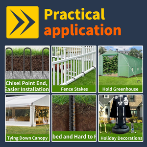 Piquet de jardin en métal à ressort Support de clôture extérieur en acier inoxydable Durable Vis de sol de haute qualité Ancrage de piquet - Product Image 4