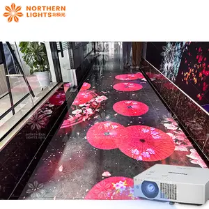 Projector indoor Floor Lighting Digital 3D Mapping Technology Interactive Projection Product Flower Projection