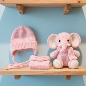 Professional Make Your Own Custom Plush Crochet Kit Elephant Pink Best Sell Crochet Animals Elephant Hot Crochet Elephant - Product Image 1
