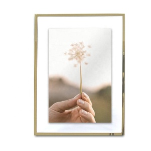 Cadre photo rectangulaire moderne nordique en verre double face avec design artistique flottant en <span class=keywords><strong>fer</strong></span> doré, impression UV durable pour la décoration intérieure - Product Image 6
