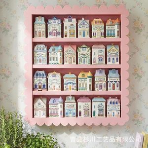<b>Wall</b> <b>Mounted</b> Spice Rack Wooden Storage <b>Shelf</b> Rectangle Shape For Kitchen Living Room Display With Rotatable Movable Organizer - Product Image 1