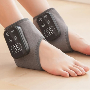 Masseur de pieds chauffant sans fil à piles, enveloppant et vibrant, pour la relaxation des chevilles, pour femmes et hommes, à la maison, au bureau ou en voyage - Product Image 1