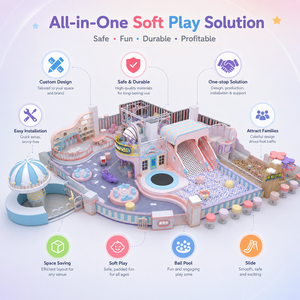 Equipo de Juegos Interior Comercial Personalizado, Piscina de Arena de Pellets de Madera para Niños, Centro de Juegos para Fiestas Infantiles - Product Image 5