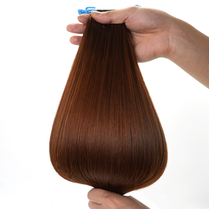 ランシュン高品質バージンレミークロシェ人毛エクステンション編み込みヘアツインズ二本紐接続フェザーラインヘア - Product Image 4