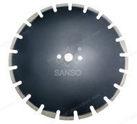 Lame de scie diamantée soudée au laser de 350 mm (14 pouces) pour asphalte et béton avec design à fente en U large (disponible en 12-24 pouces)
