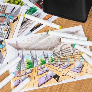 Juego de Rotuladores de Doble Punta para Dibujo Artístico, Marcadores Permanentes con Tinta a Base de Alcohol, Material de Papelería para Estudiantes - Product Image 6