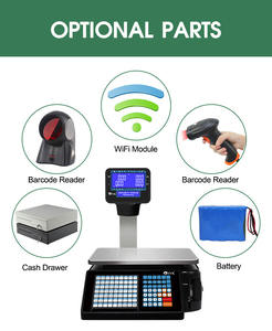 Báscula Digital Electrónica de 30 kg con Impresora, Báscula de Impresión de Etiquetas de Código de Barras LCD para Supermercados y Comercios Minoristas, Báscula para Frutas, OEM, 1 Pieza - Product Image 6