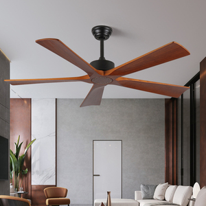 现代豪华60英寸152厘米风化灰色实木吊扇强力DC静音铜电机最佳气流遥控器 - Product Image 5