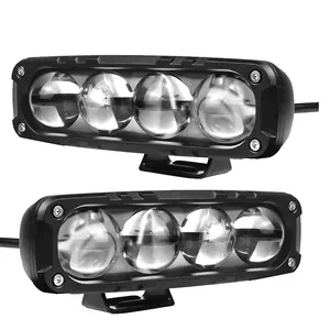 U1 Doppelfarbe 4-Augen-Projektor-Objektiv Rechteck-LED-Scheinwerfer außenwirksames Motorrad-Spiegellicht