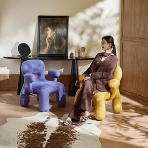 เก้าอี้โซฟาเดี่ยวดีไซน์นอร์ดิก โครงสร้างนุ่มสบาย สไตล์โมเดิร์นมินิมอล สำหรับห้องนั่งเล่น ปรับแต่งได้ เป็นมิตรกับสิ่งแวดล้อม - Product Image 2