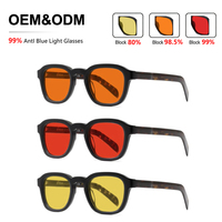 Gafas para Dormir Hechas a Mano con Lentes Rojas/Ámbar Biohacking |   Soporte para el Ritmo Circadiano y Protección Contra la Luz Azul |   Monturas Ecológicas de Bioacetato