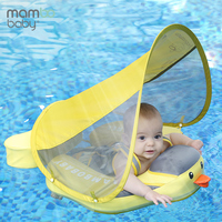 Mambobaby Ducking Baby Chest Float avec auvent solaire et queue, bouée de natation pour bébé, best-seller, non gonflable, solide, 46*48*15
