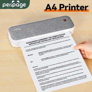 Peripage A40 Draagbare Usb Bt4.0 Draadloze A4 Thermische Mobiele Printer 2/3/4Inch Voor Android Gebruikt Voor Office Document Afdrukken Geschenken - Product Image 3