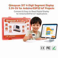 Kit éducatif STEM QMY S17 AI Machine Learning ESP32, blocs intelligents programmables, robot jouet, commande vocale, codage pour enfants, salle de classe