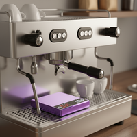 Balance à café intelligente mini, format carte, portable, spécialisée pour l'espresso et le pour-over, avec minuterie 3 modes, tapis en silicone résistant à la chaleur, type-C