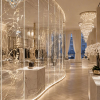 Cloison décorative moderne en verre artistique gravé, écologique et personnalisable pour hôtel, villa, bureau, salle à manger, salon