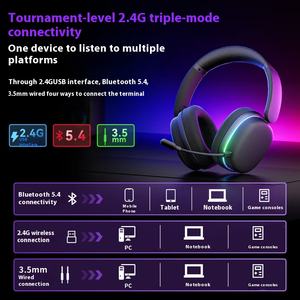 Nouveau casque de jeu sans fil AULA G7/G7pro, casque de haute qualité 7.1 canaux avec microphone et faible latence pour jeux <span class=keywords><strong>FPS</strong></span> - Product Image 2