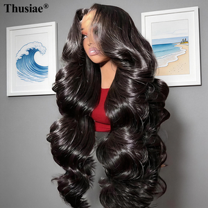 Parrucche di capelli umani vergini Remy grezzi con onda lunga, da 20-<span class=keywords><strong>40</strong></span> <span class=keywords><strong>pollici</strong></span>, per donne nere, con frontale in pizzo naturale e onda profonda - Product Image 5