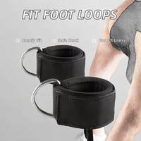 Boucles de traction pour câbles en néoprène noir, réglables, protection professionnelle, pour entraînement fitness et gym