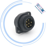 Connecteur de prise à 7 broches RD24 6+PE IP67, connecteur circulaire droit, série 693 99-4218-00-07 avec capuchon anti-poussière