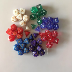 Starry Sky Glitter <b>Dice</b> <b>Set</b> Multicolor Multi Sided RPG Game <b>Dice</b> 7 Pieces - Product Image 1
