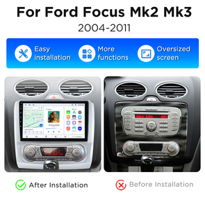 Junsun - Sistema de Navegación Android Auto Inalámbrico CarPlay de 9 Pulgadas para Ford Focus 2 Mk2 2004-2011, Autoradio para Automóvil, Multimedia, Video - Product Image 2