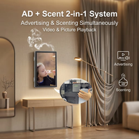 Diffuseur de parfum commercial avec écran publicitaire numérique, machine de marketing olfactif murale pour hôtel, centre commercial, ascenseur