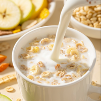 Flocons d'avoine instantanés 5-Black à grains entiers, choix sain pour le petit-déjeuner