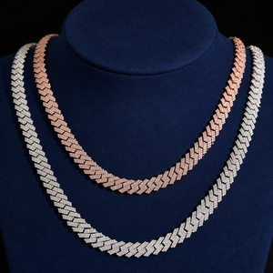 Rose Gold Miami Cuban Link <b>Chain</b> 8MM 925 Silver <b>Iced</b> <b>Out</b> VVS Moissanite Hip Hop Necklace Luxury Jewelry for Men - Product Image 6