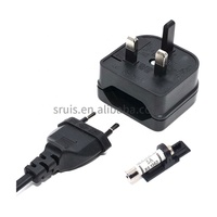 Adaptateur de prise USA vers Royaume-Uni Convertisseur de prise 2 broches US/Japon/Chinois vers Royaume-Uni