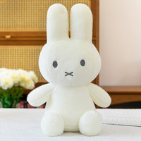 Boneka Kelinci Lembut Ramah Kulit Gaya Ins, Berbagai Ukuran, Warna Pink Putih, Telinga Panjang, Hewan Boneka Isi Dakron untuk Dekorasi Kamar Bayi, Hadiah untuk Anak Perempuan