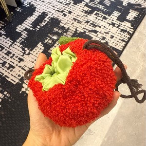 Wholesale Plush Foldable Shopping Bag Reusable Pouch Supermarket Grocery Shopping Travel Tote Bag Recyclable Promotional Gift